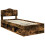 Berkfield Bed Frame with Headboard Smoked Oak 90 x 190 cm Solid Pine Wood 4