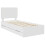 Berkfield Bed Frame with Drawer White 75 x 190 cm Engineer Wood 4