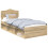 Berkfield Bed Frame with Headboard Sonoma Oak 75 x 190 cm Solid Pine Wood 2