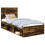 Berkfield Bed Frame with Headboard Smoked Oak 90 x 190 cm Solid Pine Wood 2