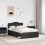 Berkfield Bed Frame with Headboard Black 135 x 190 cm Solid Pine Wood 3