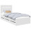 Berkfield Bed Frame with Drawer White 75 x 190 cm Engineer Wood 2