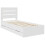Berkfield Bed Frame with Drawer White 75 x 190 cm Engineer Wood 4