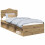 Berkfield Bed Frame Artisian Oak 75 x 190 cm Solid Pine Wood 2