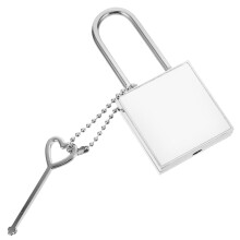 Small Padlock with Key for Luggage and Locker, Durable Thickened Beam, Polished Brushed Finish