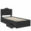Berkfield Bed Frame with Drawer Black 75 x 190 cm Engineer Wood 5
