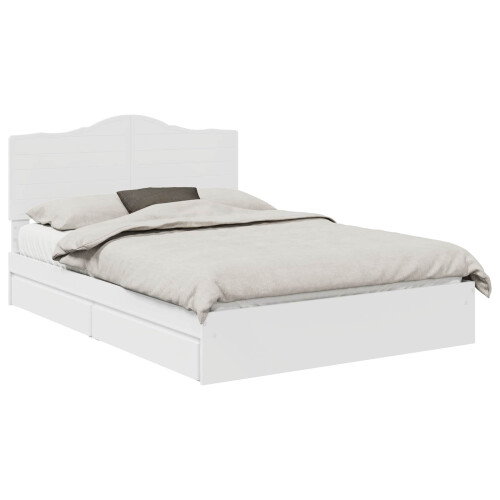 Berkfield Storage Bed with Headboard White 160 x 200 cm Engineered Wood 1