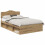 Berkfield Bed Frame Artisian Oak 120 x 190 cm Solid Pine Wood 2