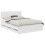 Berkfield Bed Frame with Drawer White 150 x 200 cm Engineered Wood 2