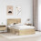 Berkfield Bed Frame with Headboard Sonoma 120 x 190 cm Solid Pine Wood 3