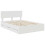 Berkfield Bed Frame with Drawer White 150 x 200 cm Engineered Wood 4