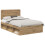 Berkfield Bed Frame Artisian Oak 120 x 190 cm Solid Pine Wood 2