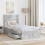 Berkfield Bed Frame Concrete Grey and Silver 70 x 190 cm Engineered Wood 3
