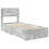 Berkfield Bed Frame Concrete Grey and Silver 70 x 190 cm Engineered Wood 4