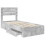 Berkfield Bed Frame Concrete Grey and Silver 70 x 190 cm Engineered Wood 5