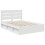 Berkfield Bed Frame with Headboard White 150 x 200 cm Solid Pine Wood 4
