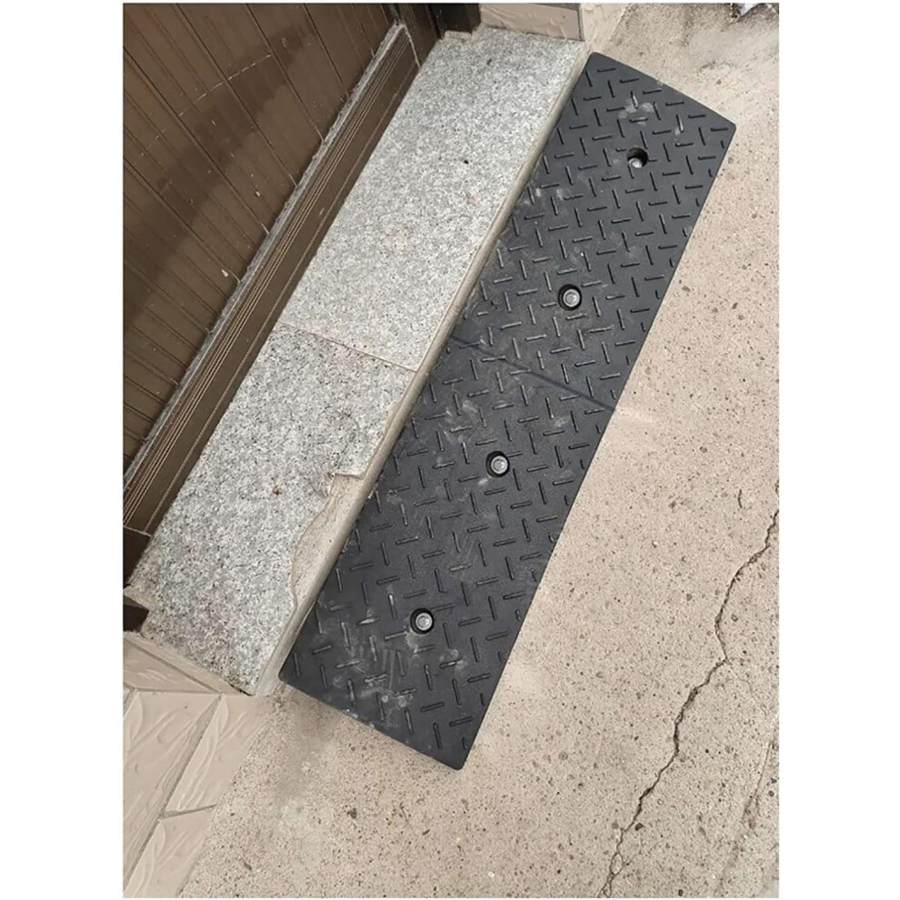Rubber Threshold Ramp 412cm Rise, SlipResistant Curb Ramp for Wheelchairs, Scooter and Driveway