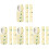 16Sheets Light Yellow Self-Adhesive Name Stickers for Home and School 2