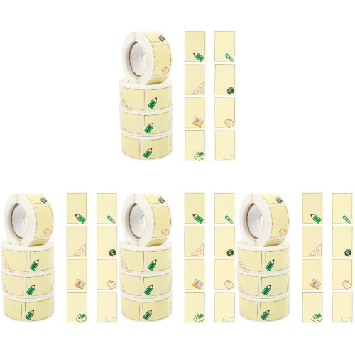 16Sheets Light Yellow Self-Adhesive Name Stickers for Home and School 1