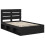Berkfield Bed Frame with Headboard Black 120 x 190 cm Solid Pine Wood 4