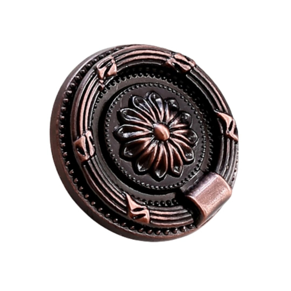 Vintage Drawer Pull Red Bronze Finish Small Antique Bail Dresser Handle Single Hole Mount 9045646594903