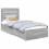 Berkfield Bed Frame Grey Sonoma and Silver 75 x 190 cm Engineered Wood 2