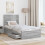Berkfield Bed Frame Grey Sonoma and Silver 75 x 190 cm Engineered Wood 3