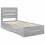 Berkfield Bed Frame Grey Sonoma and Silver 75 x 190 cm Engineered Wood 4
