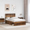 Berkfield Bed Frame with Headboard Old Wood 135 x 190 cm Solid Pine Wood 3