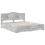 Berkfield Bed Frame Concrete Grey 200 x 200 cm Engineered Wood 4