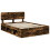 Berkfield Bed Frame Smoked Oak 150 x 200 cm Solid Pine Wood 4