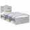 Berkfield Bed Frame Concerte Grey 90 x 190 cm Solid Pine Wood 2