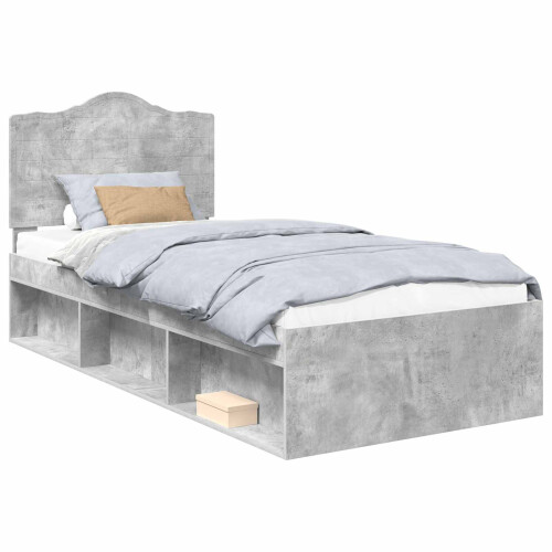 Berkfield Bed Frame Concerte Grey 90 x 190 cm Solid Pine Wood 1