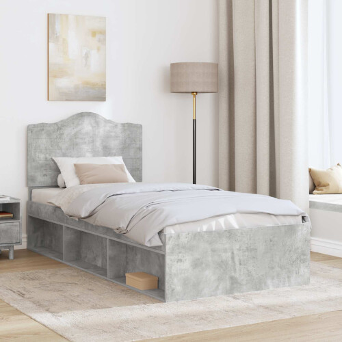 Berkfield Bed Frame Concerte Grey 90 x 190 cm Solid Pine Wood 2
