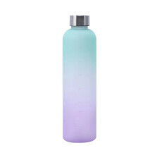 1000 ml gradient frostet vannkopp rustfritt stållokk bærbar sport