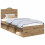 Berkfield Bed Frame Artisian Oak 90 x 190 cm Solid Pine Wood 2