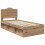 Berkfield Bed Frame Artisian Oak 90 x 190 cm Solid Pine Wood 4