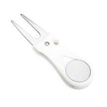 Golf divot repair tool stainless steel foldable magnetic