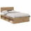 Berkfield Bed Frame Artisian Oak 120 x 190 cm Solid Pine Wood 2
