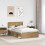 Berkfield Bed Frame Artisian Oak 120 x 190 cm Solid Pine Wood 3