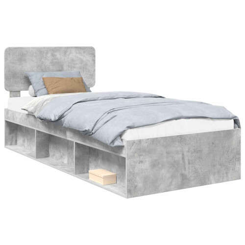 Berkfield Bed Frame Concerte Grey 75 x 190 cm Solid Pine Wood 1
