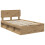 Berkfield Bed Frame Artisian Oak 120 x 190 cm Solid Pine Wood 4