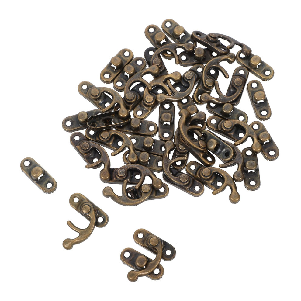20Pcs Vintage Box Latch Bronze Hook Hasp Set For Wooden Boxes And Cabinets Secure Closure 9045646595177