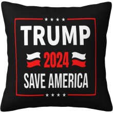 Housse de coussin décorative double face Trump2024, style ferme