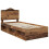 Berkfield Bed Frame with Headboard Old Wood 75 x 190 cm Solid Pine Wood 4