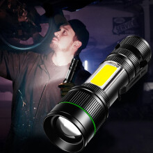 mtvxesu Lommelygter med høj lumen LED ultralys og lette baglygter USB