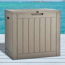 Dextrus outdoor storage box weatherproof resin 30 gal brown