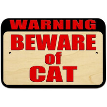 Panneau d'avertissement : Attention aux chats