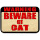 Panneau d'avertissement : Attention aux chats 1