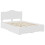 Berkfield Bed Frame with Headboard White 140 x 190 cm Engineered Wood 4